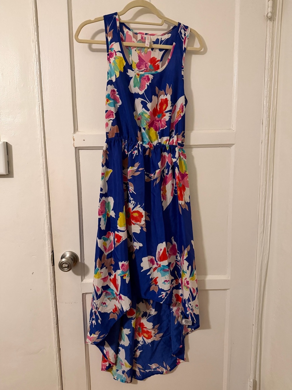Xhilaration Blue Floral High-Low Sundress